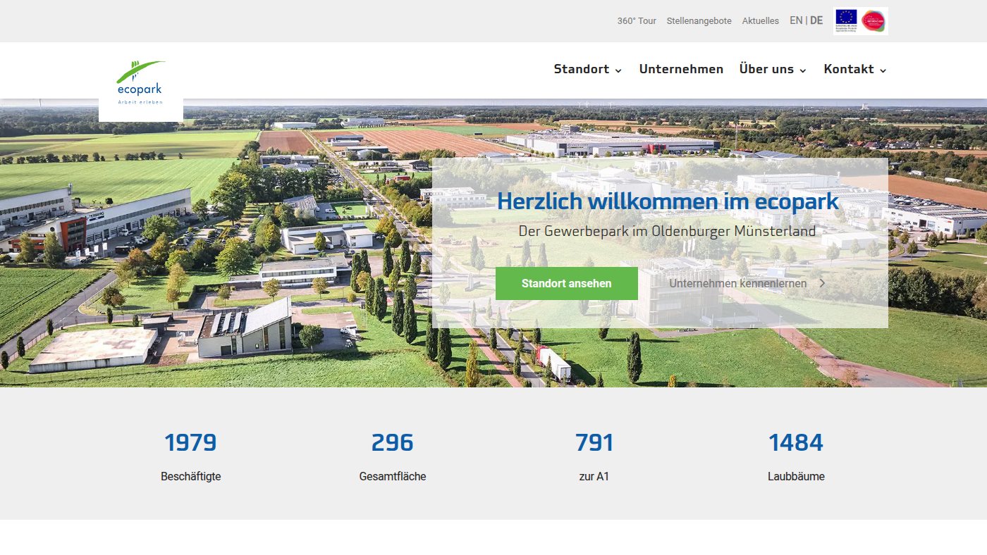 The home page of ecopark.de