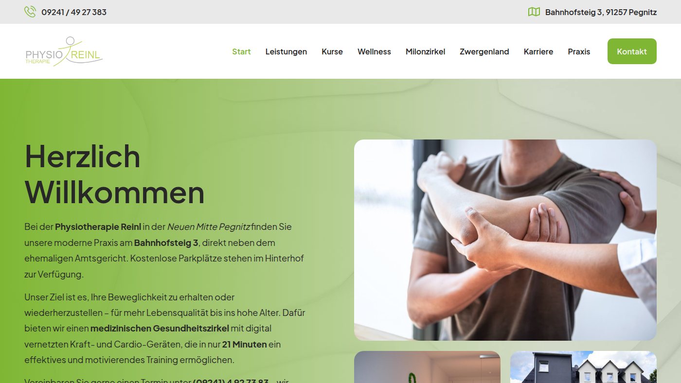 The home page of physiotherapie-reinl.de