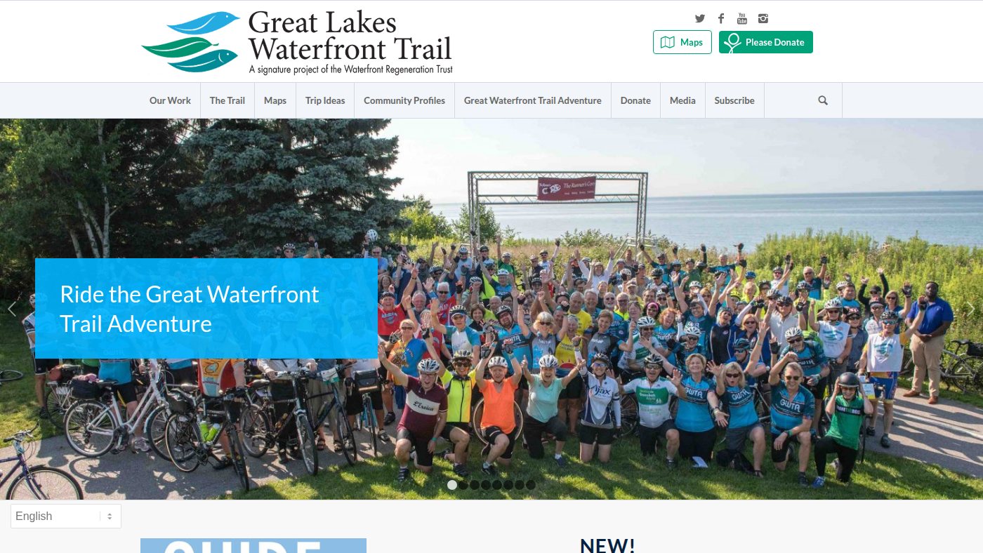 The home page of waterfronttrail.org