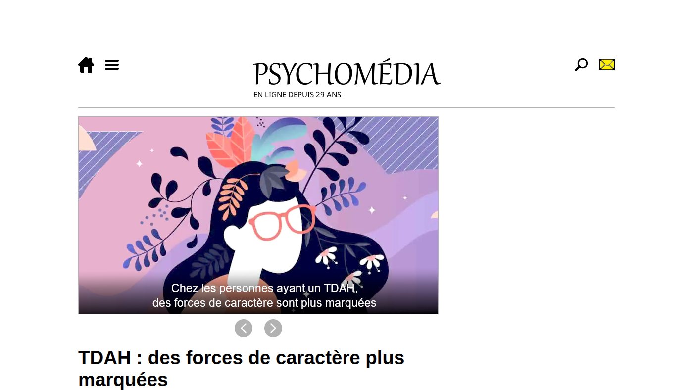 The home page of psychomedia.qc.ca
