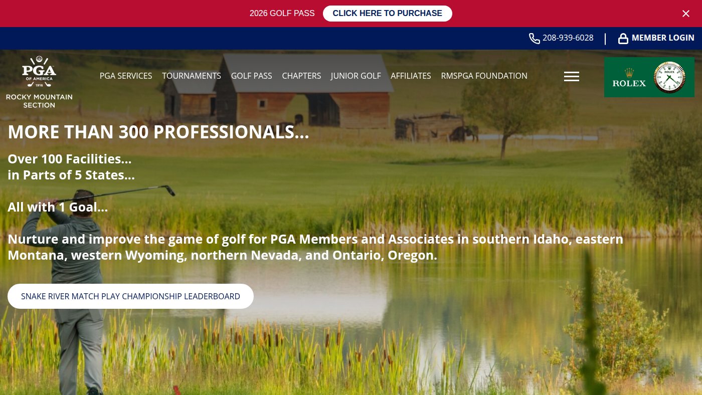The home page of rockymountainpga.com