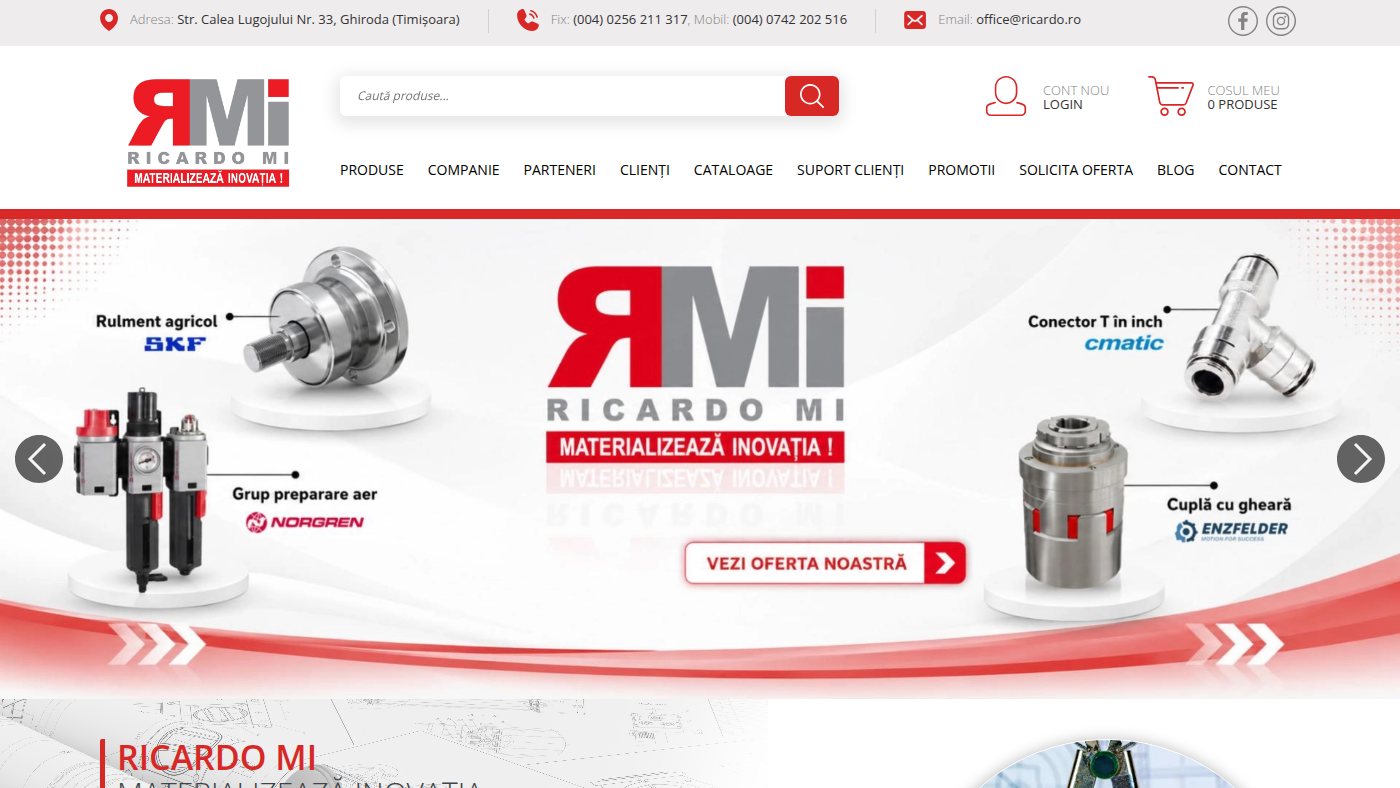 The home page of ricardo.ro