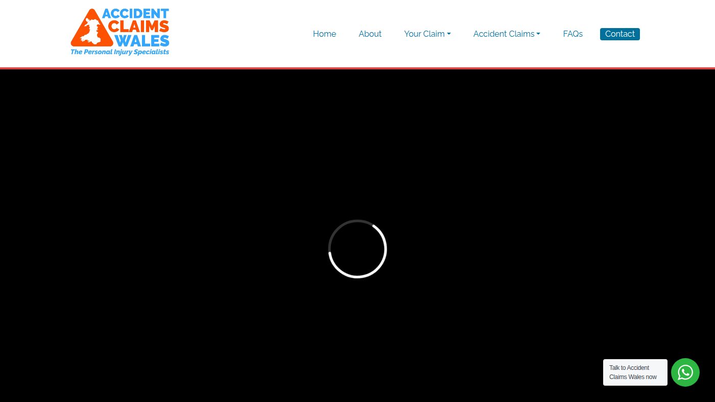 The home page of accidentclaimswales.co.uk