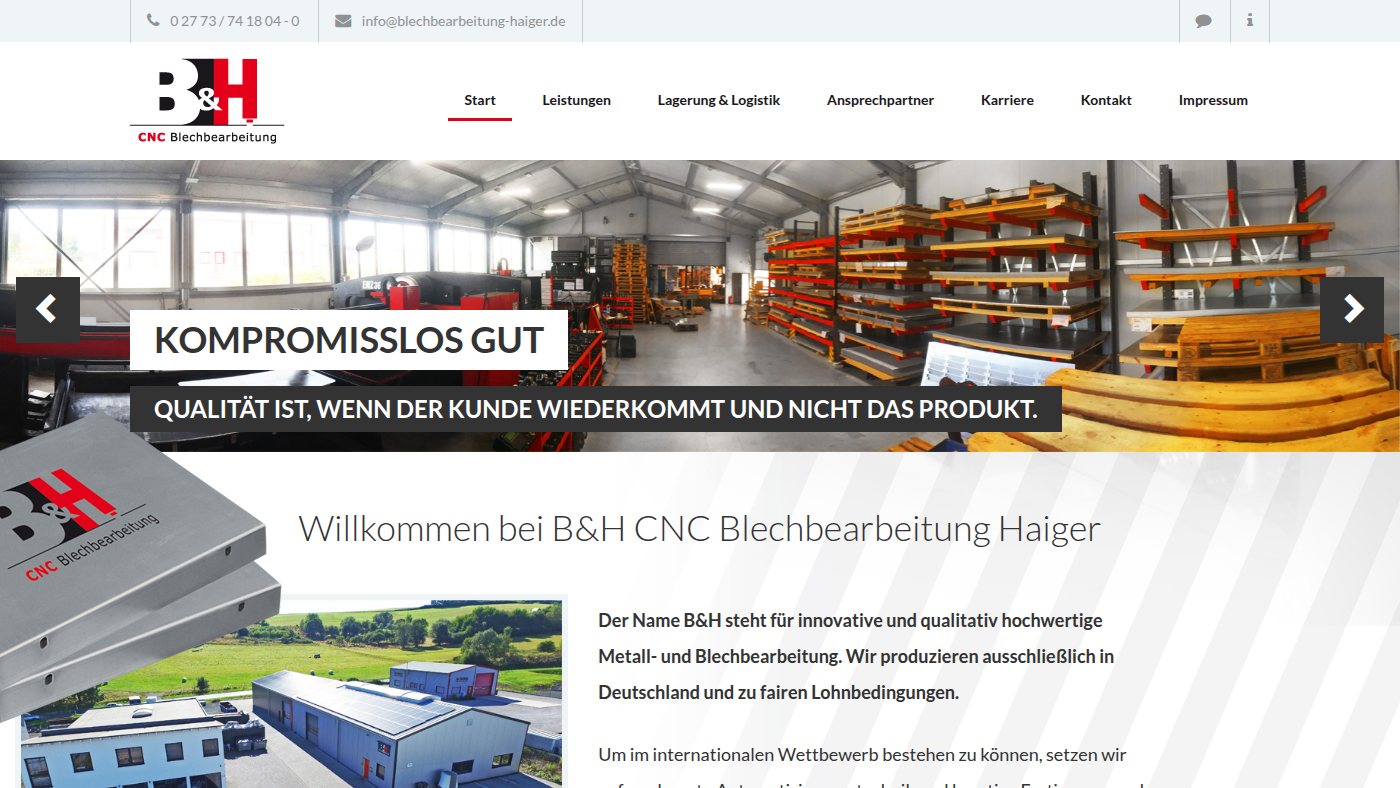 The home page of blechbearbeitung-haiger.de