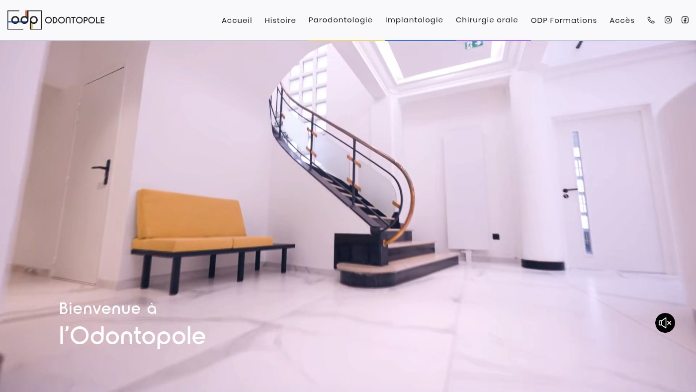 The home page of odontopole-arras.fr