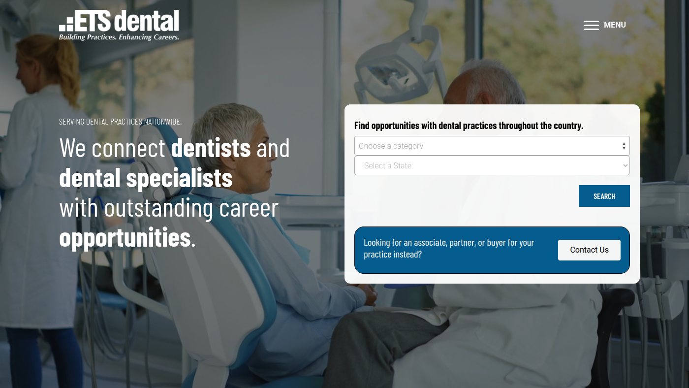 The home page of etsdental.com