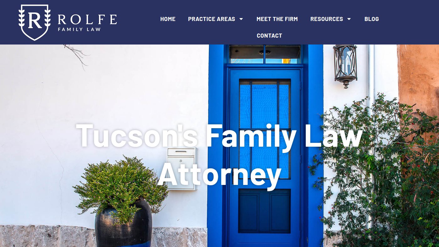 The home page of rolfefamilylaw.com