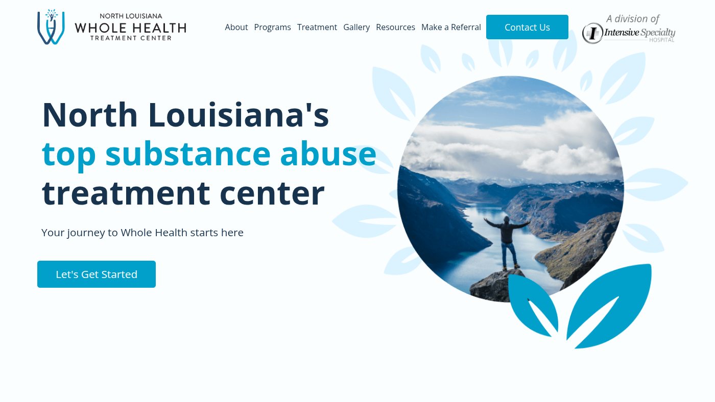 The home page of nlwholehealth.com