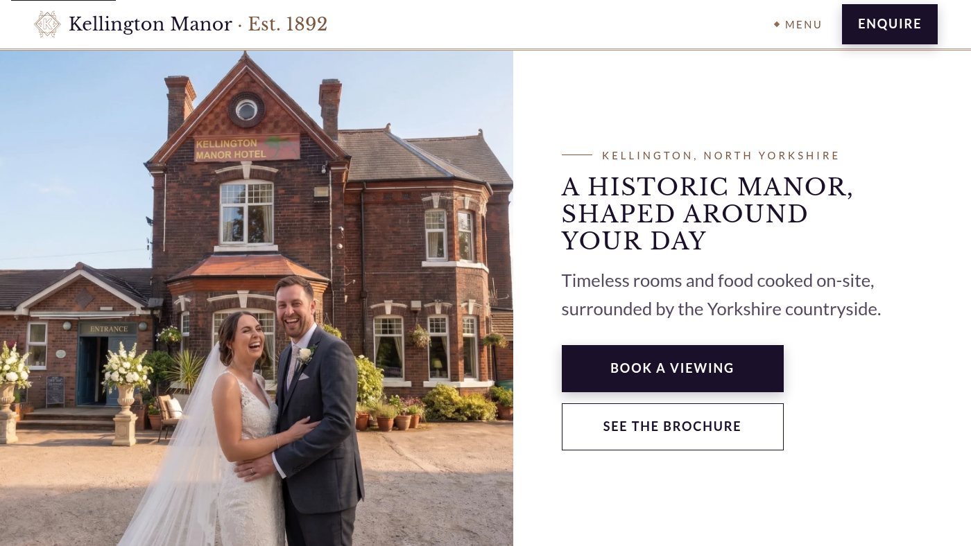 The home page of kellingtonmanor.com