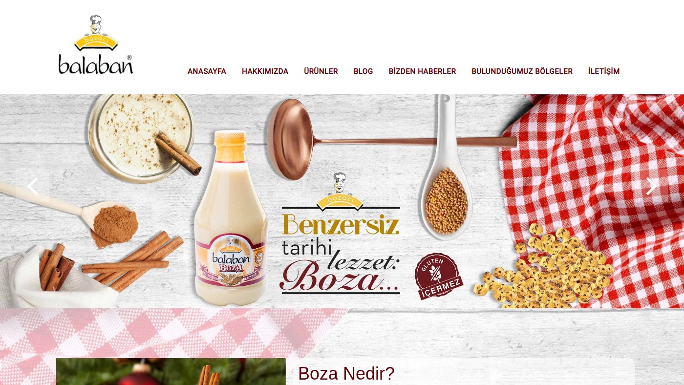 The home page of balabanboza.com.tr