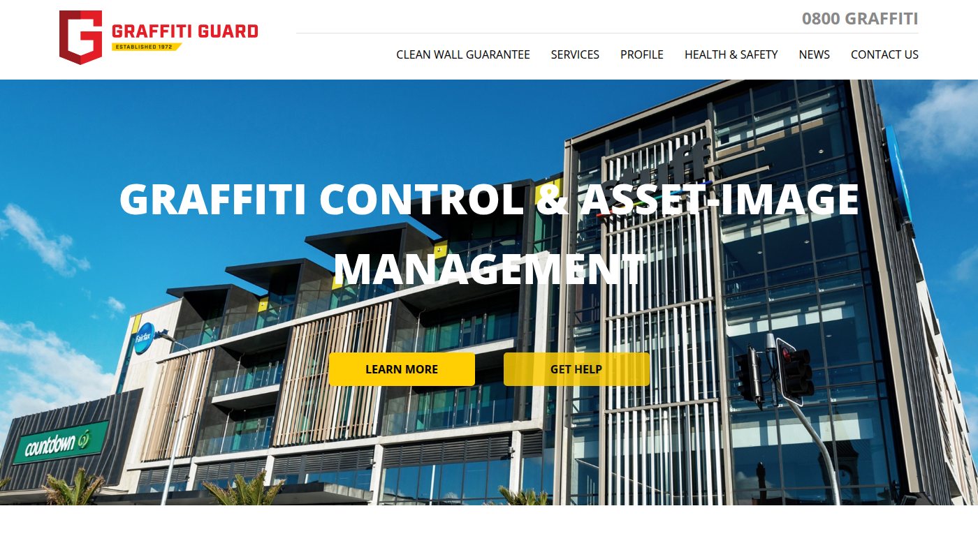 The home page of graffiti-guard.co.nz