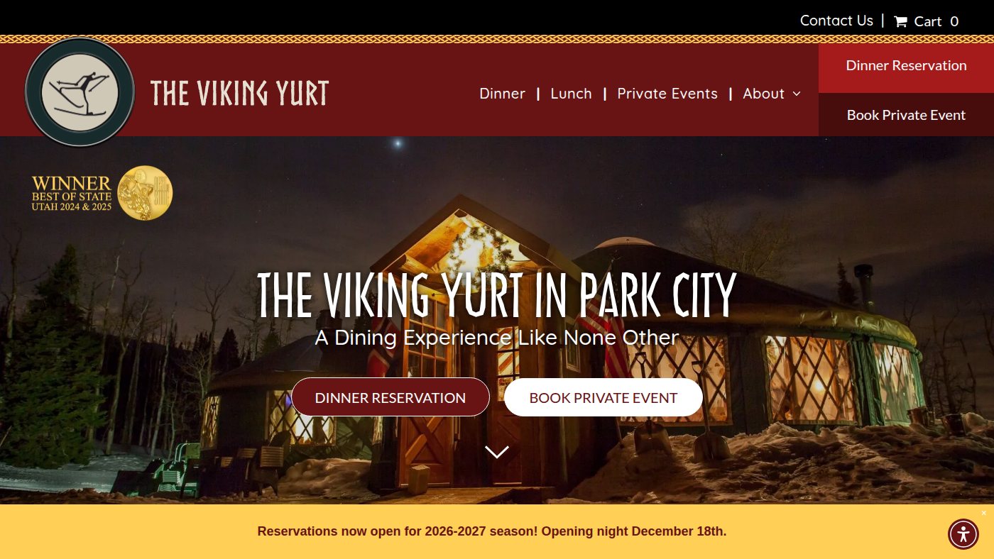 The home page of vikingyurt.com