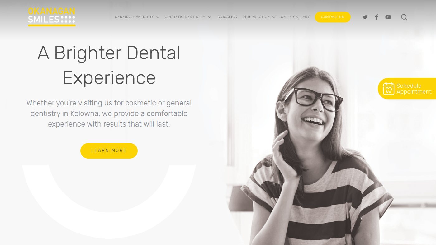 The home page of okanagansmiles.com