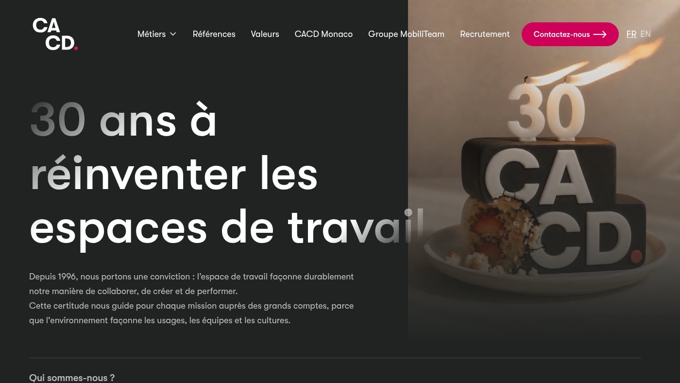 The home page of cacd.fr