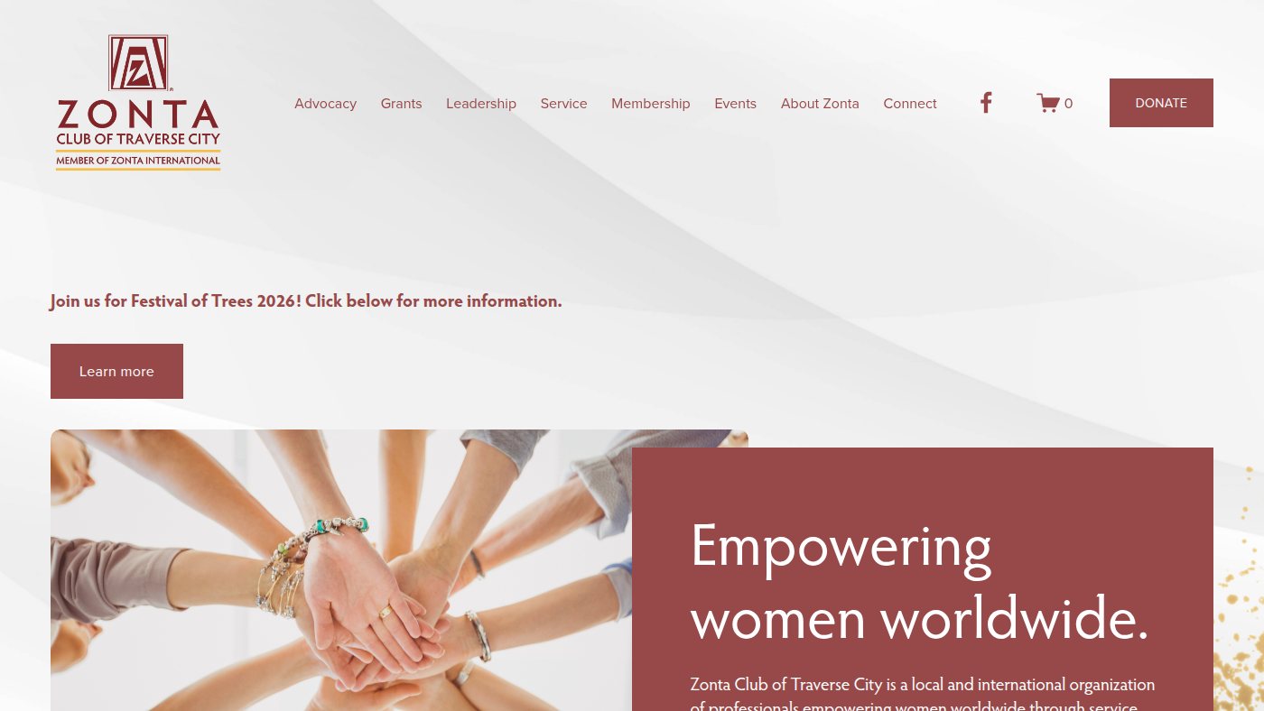 The home page of zontacluboftraversecity.org