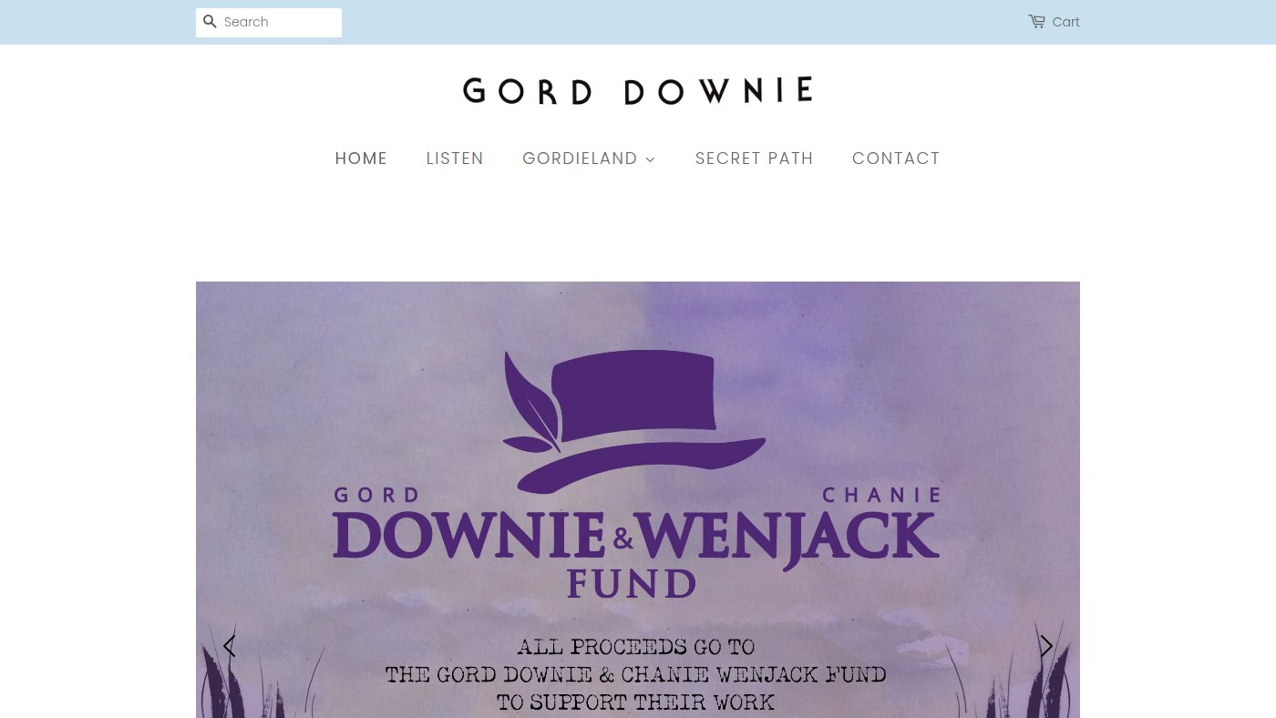 The home page of gorddownie.com