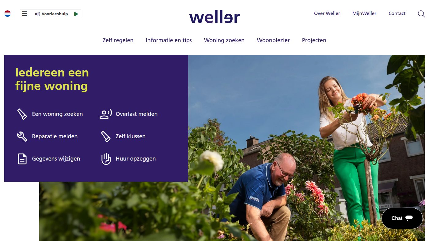 The home page of wellernet.nl