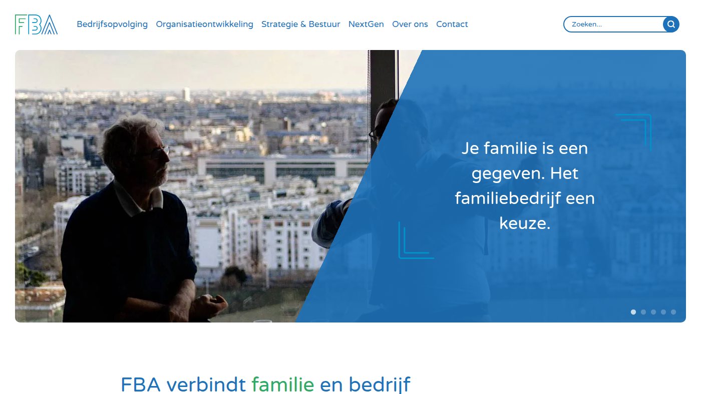 The home page of familiebedrijvenadvies.nl