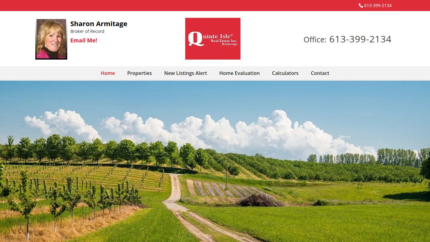 The home page of quinteisle.ca