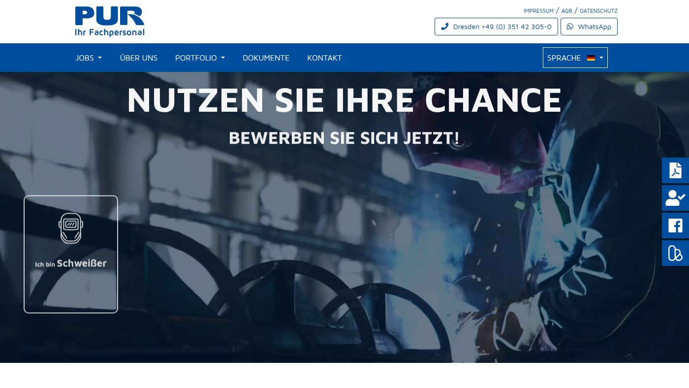 The home page of pur-montage.de