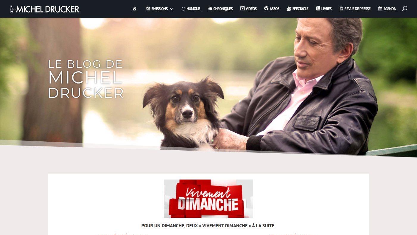 The home page of micheldrucker.fr