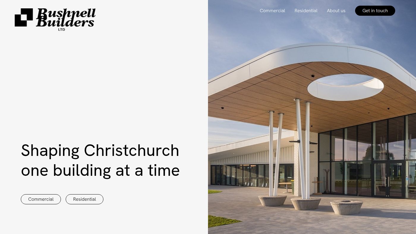 The home page of bushnell.co.nz