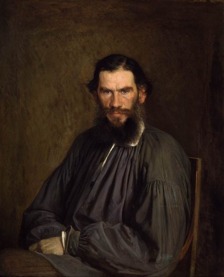 Porträt von Lew Tolstoi von Iwan Kramskoi, 1873