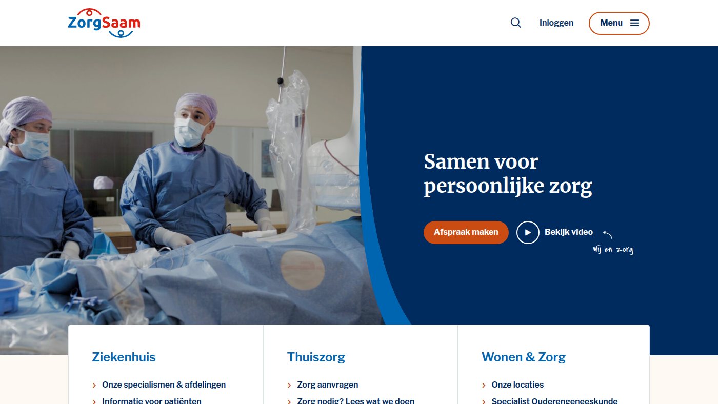 The home page of zorgsaam.org