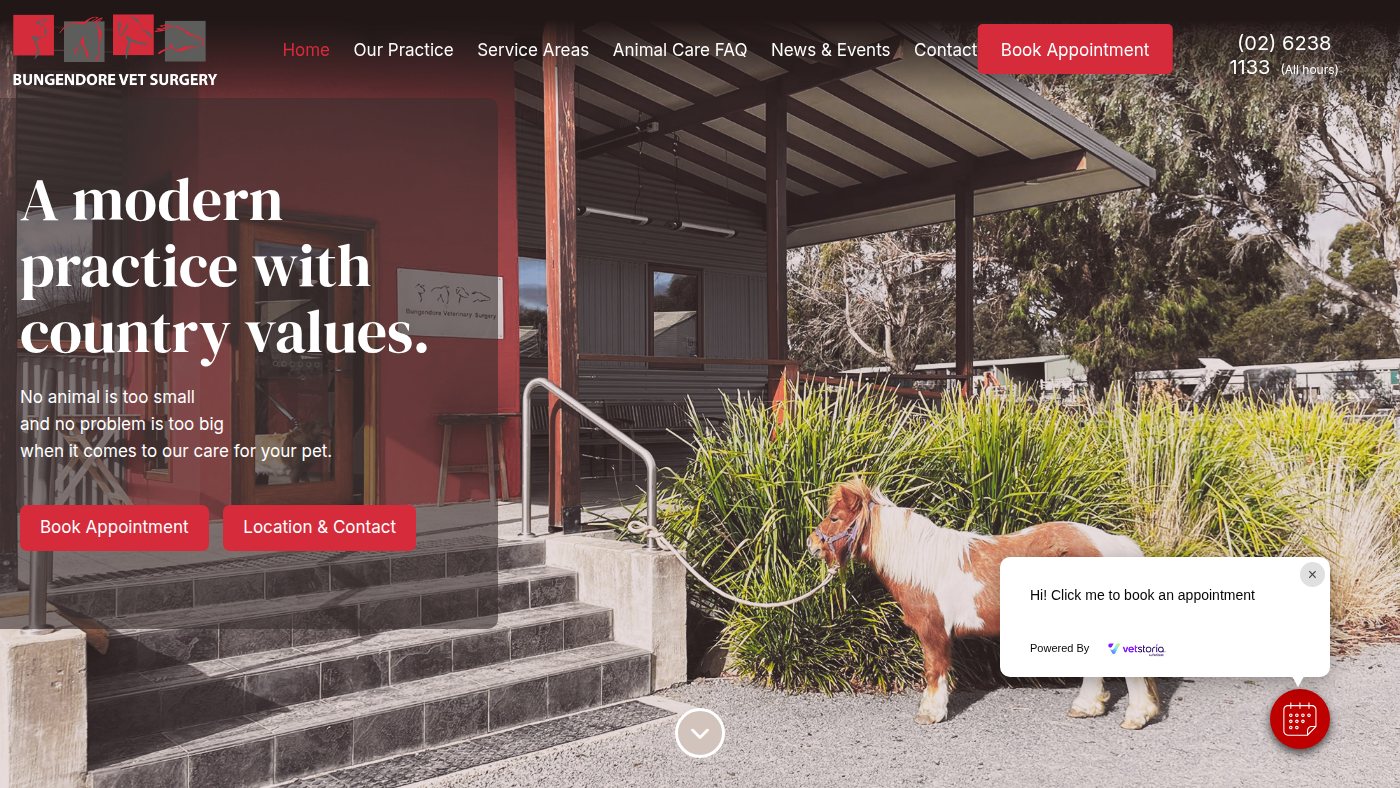 The home page of vetsurgery.com.au