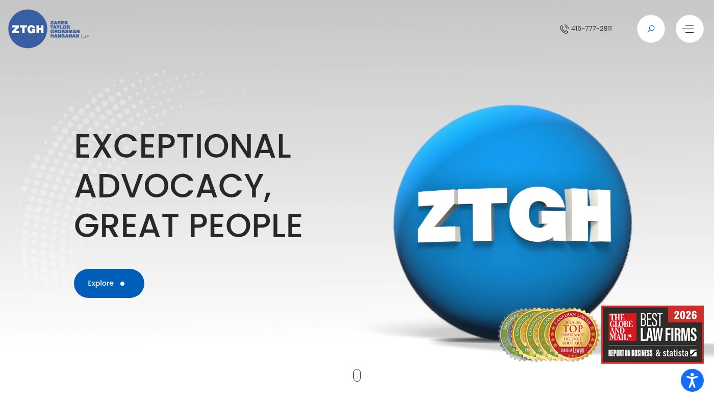 The home page of ztgh.com
