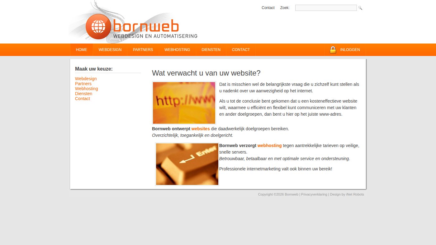 The home page of bornweb.nl