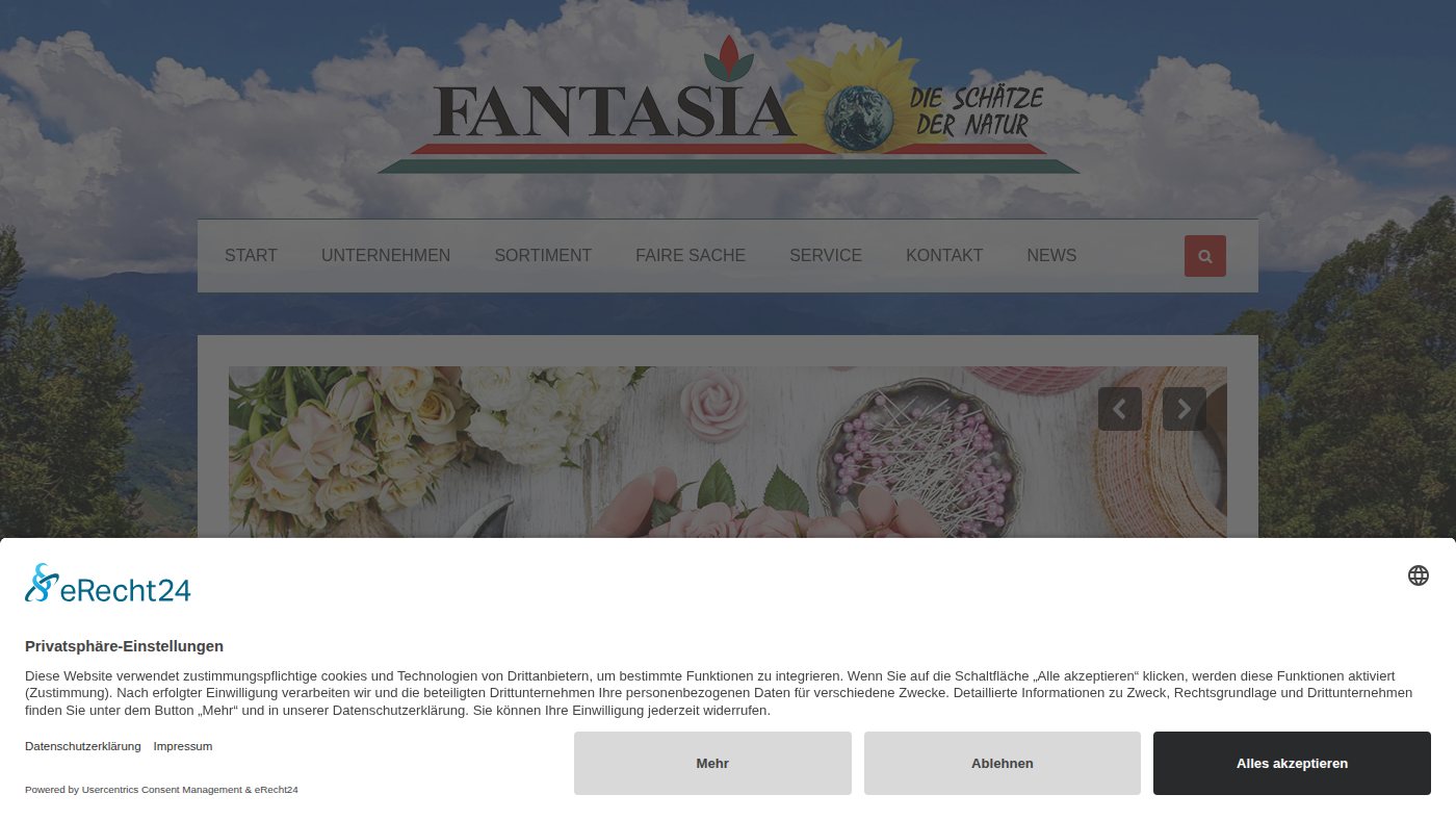 The home page of fantasia-blumen.de