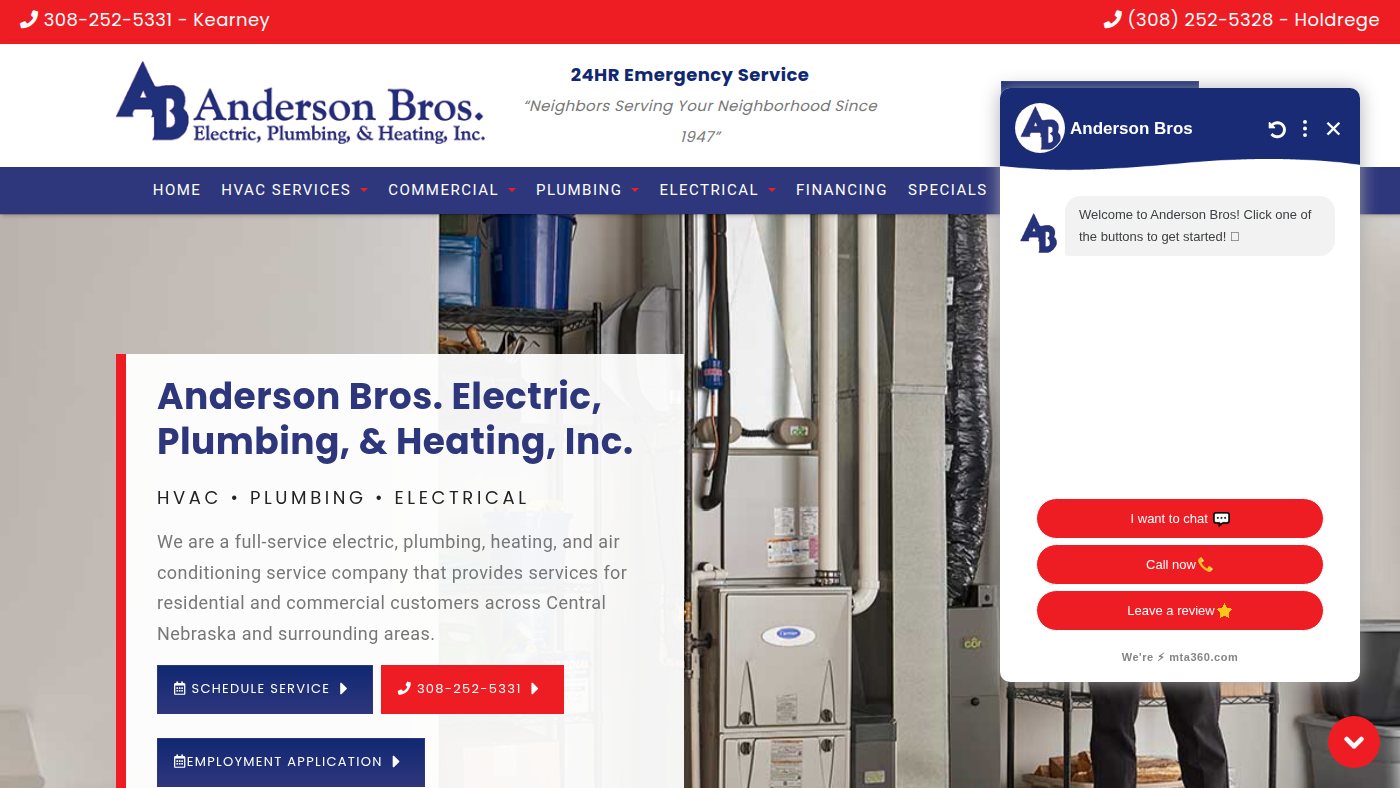 The home page of andersonbros.com