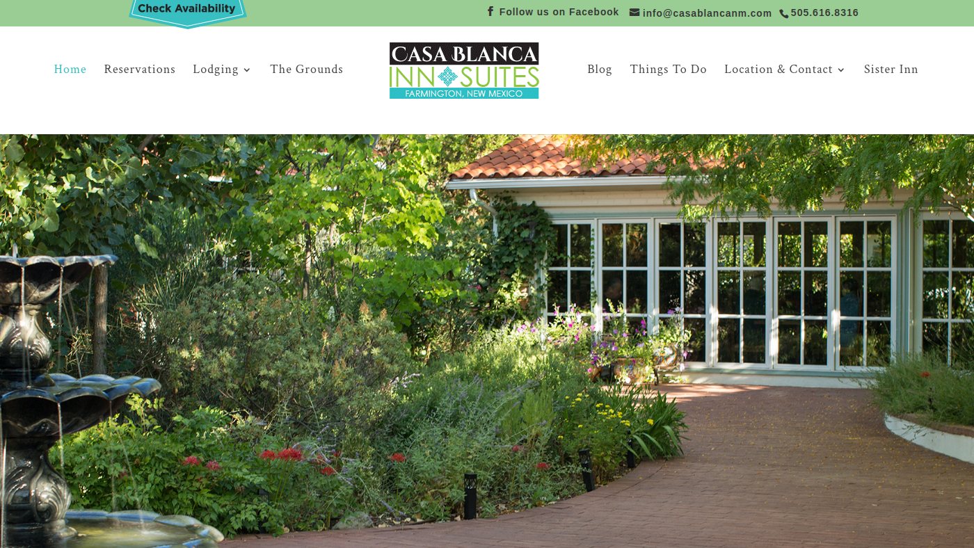The home page of casablancanm.com