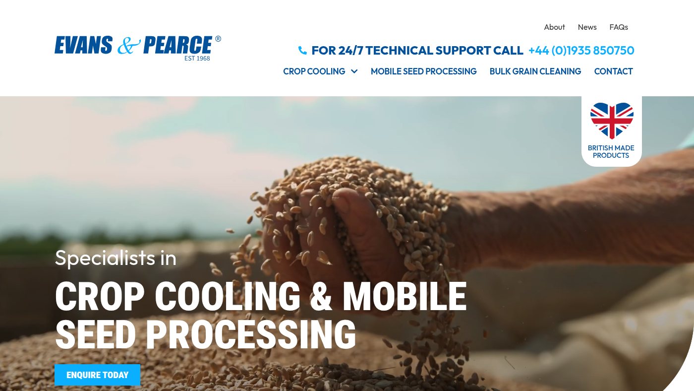The home page of evansandpearce.com