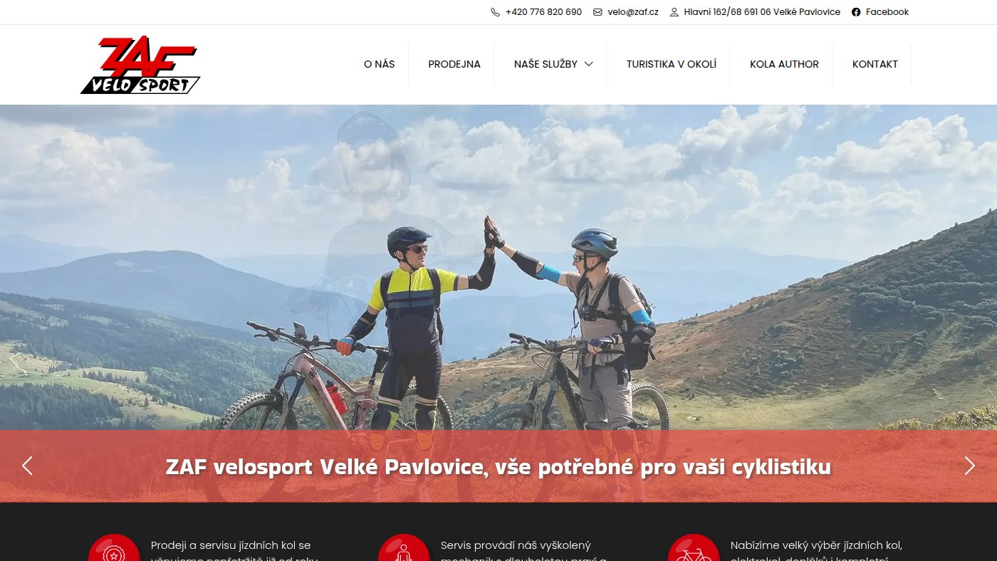 The home page of zaf.cz