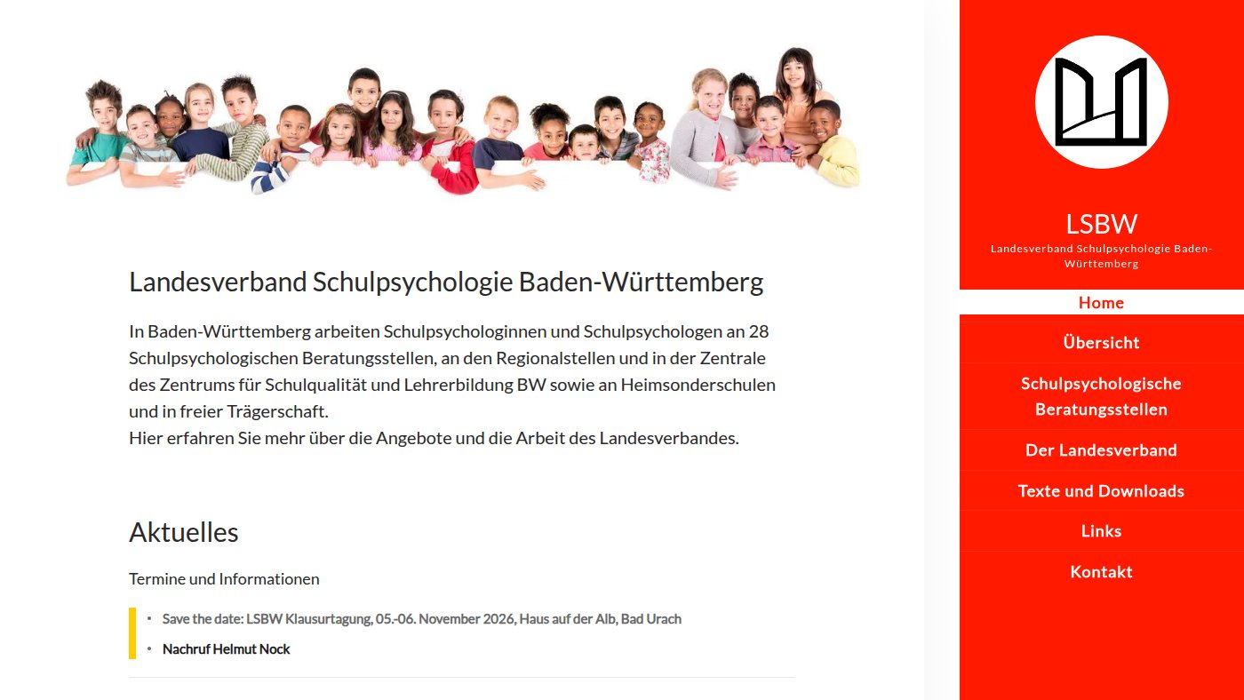 The home page of schulpsychologie-bw.de