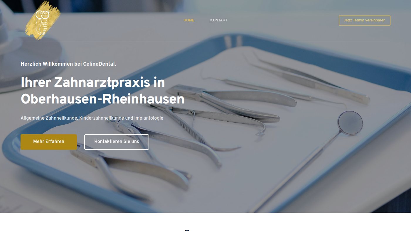 The home page of celinedental.de