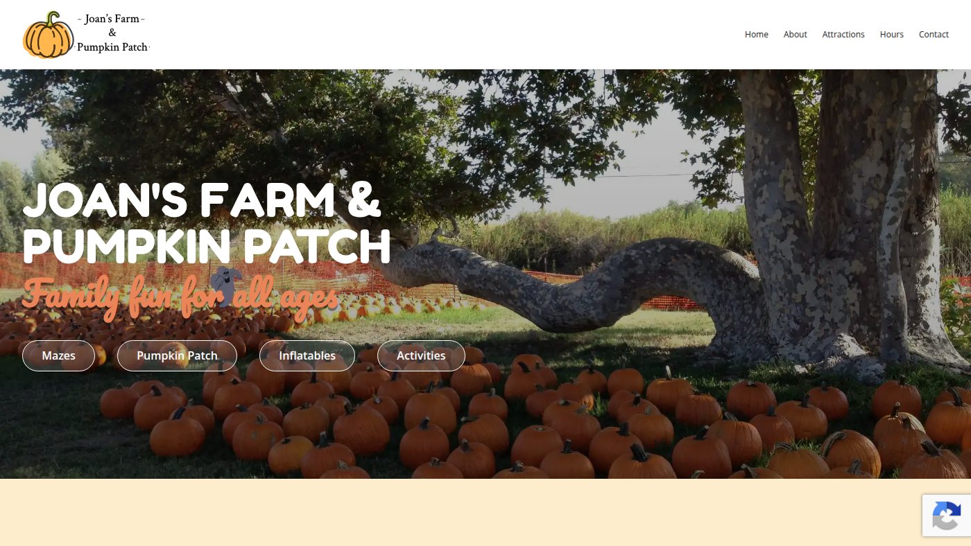 The home page of joansfarm.com