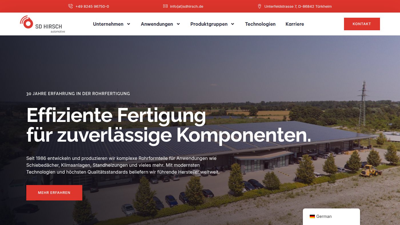The home page of sdhirsch.de