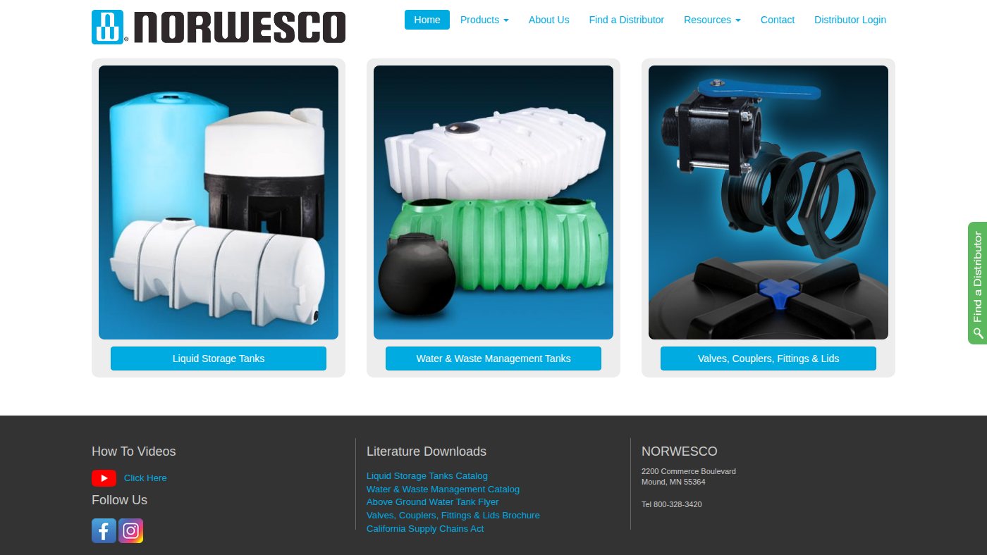 The home page of norwesco.com