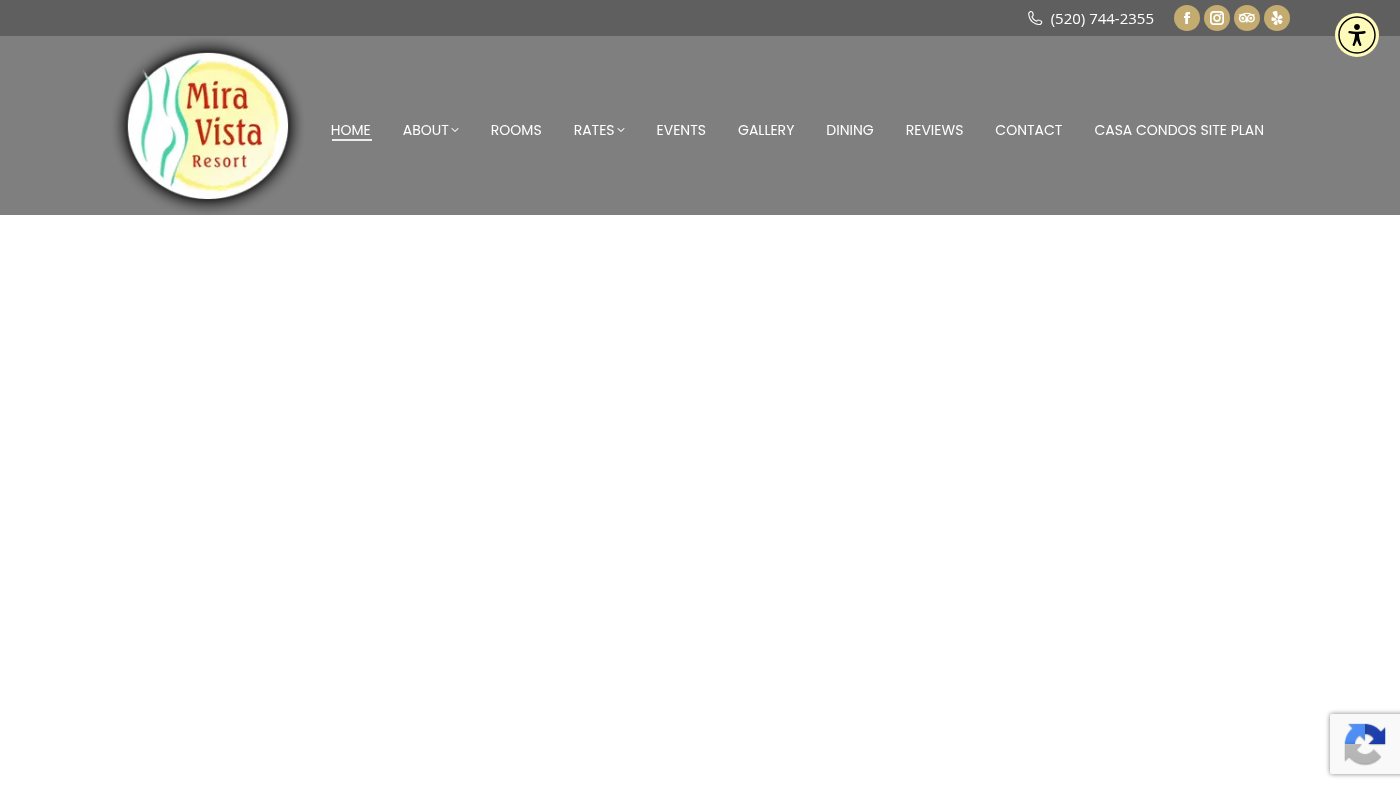 The home page of miravistaresort.com