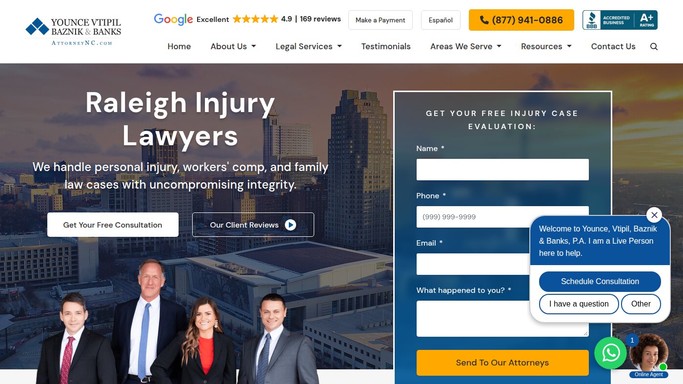 The home page of attorneync.com