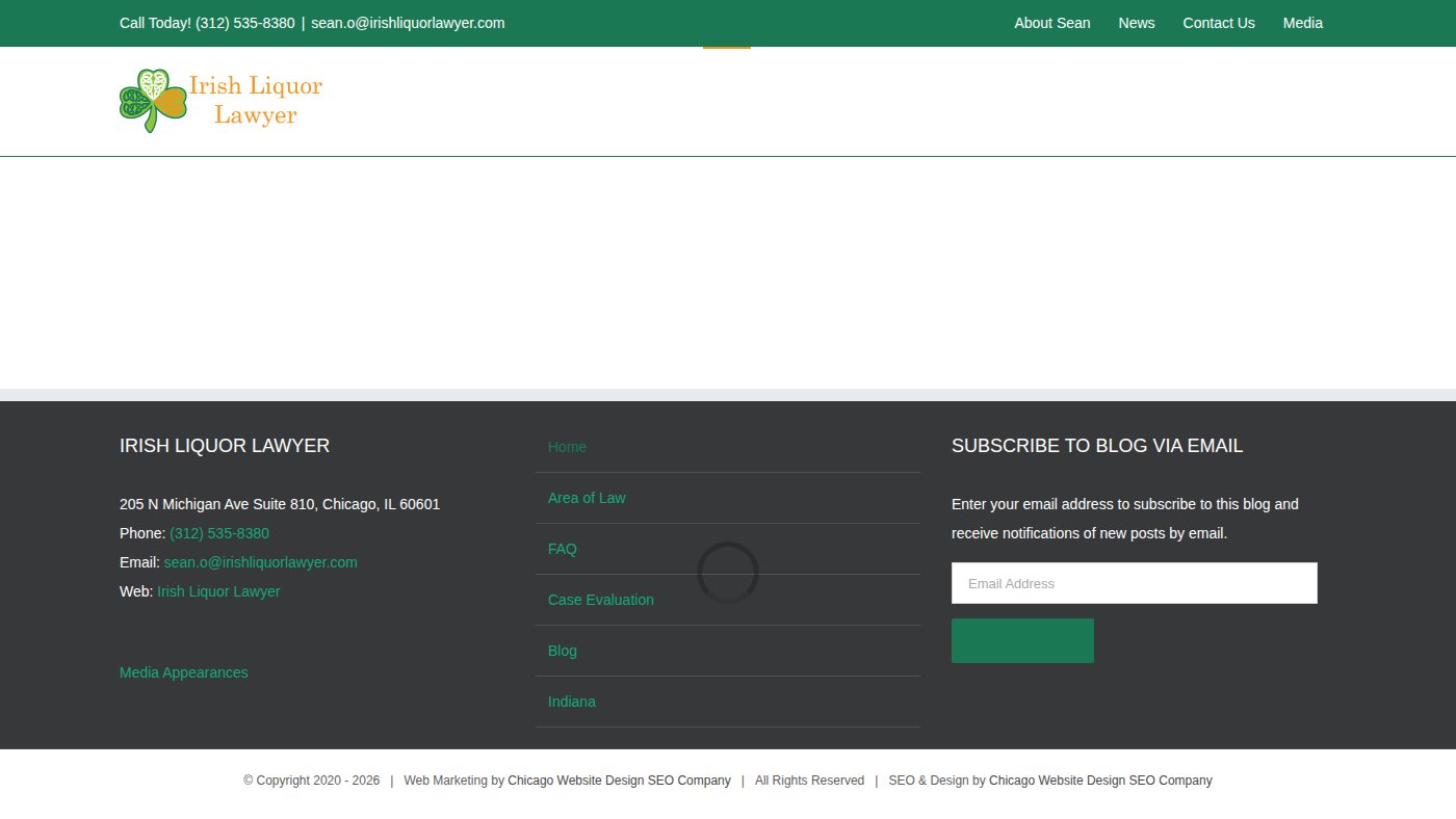 The home page of irishliquorlawyer.com