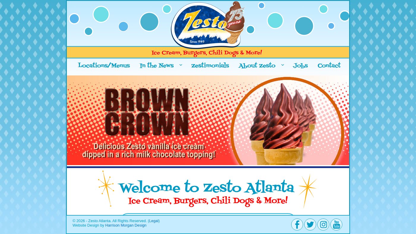 The home page of zestoatlanta.com