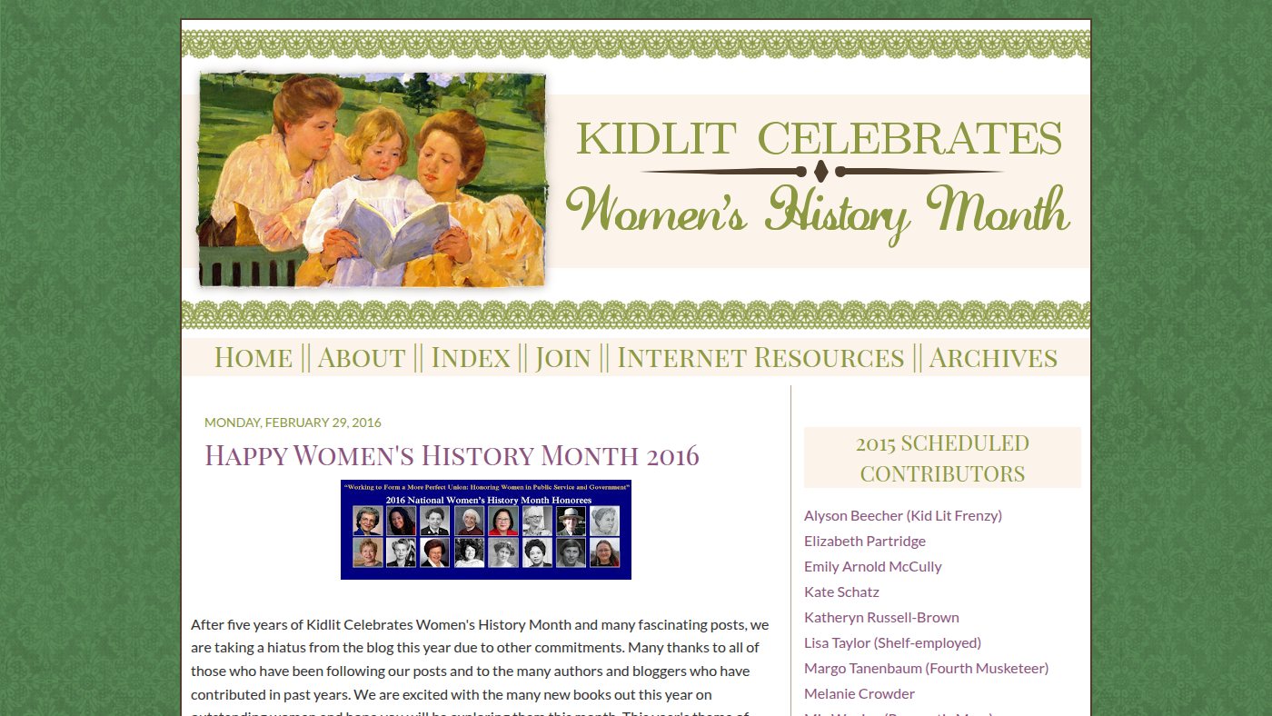 The home page of kidlitwhm.blogspot.com