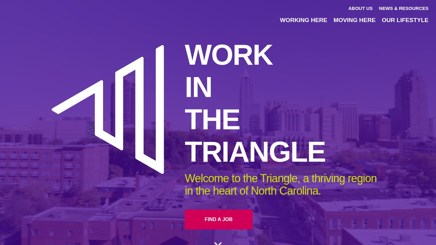 The home page of workinthetriangle.com