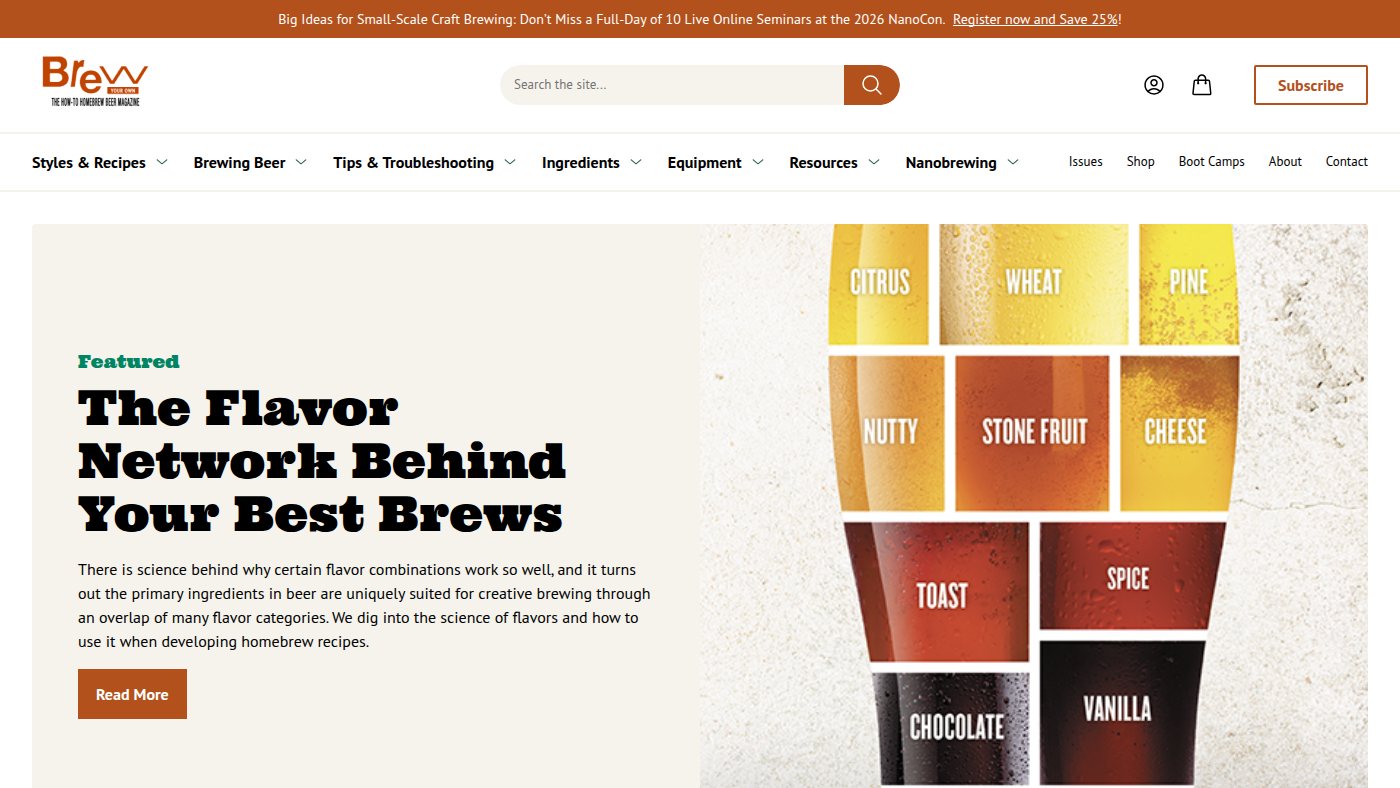The home page of byo.com