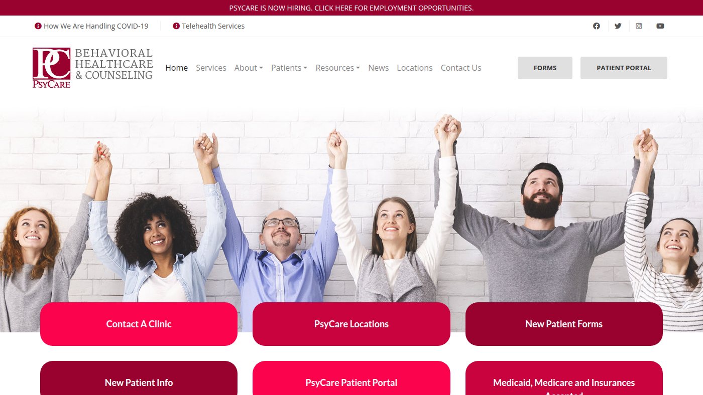 The home page of psycare.com