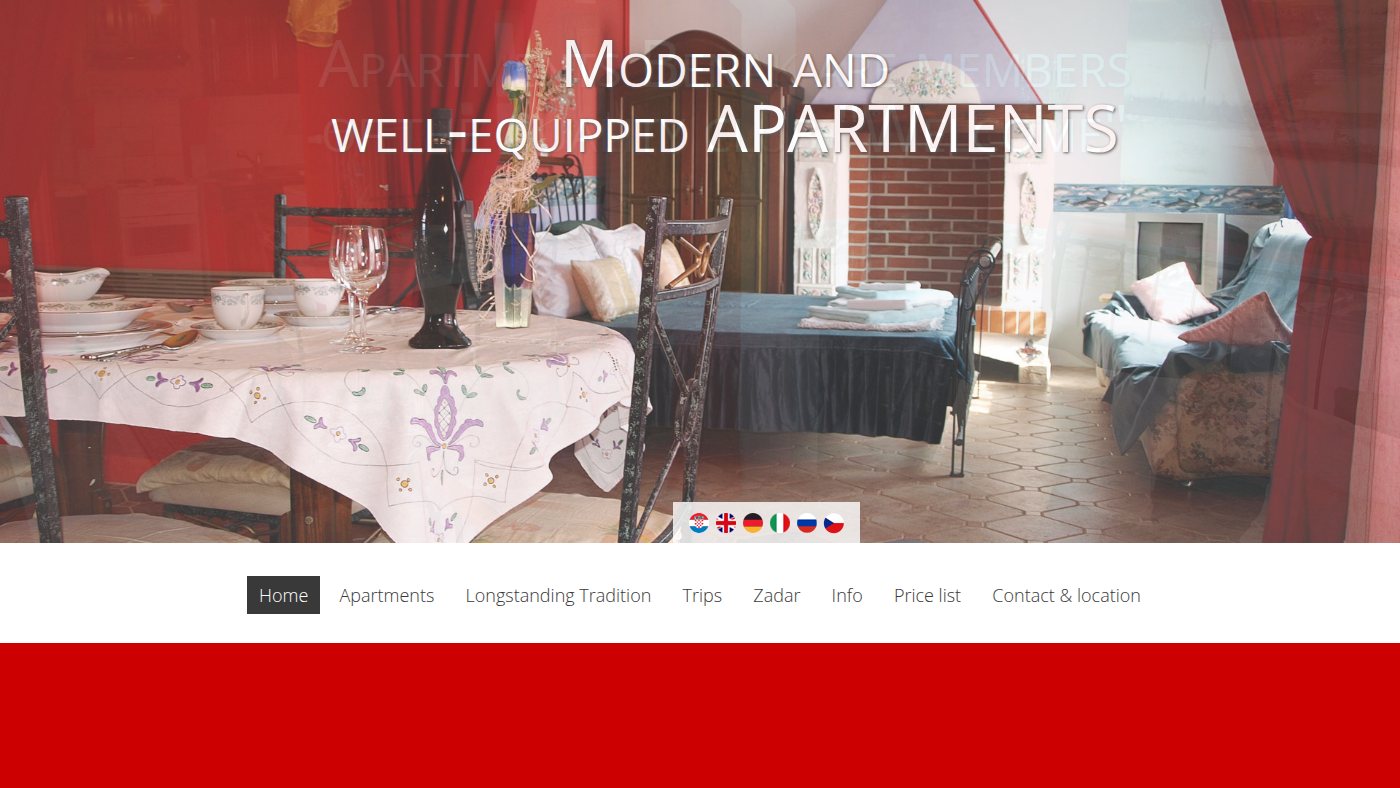 The home page of apartmani-benak.hr
